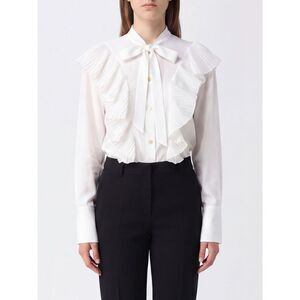 Alberta Ferretti Women Alberta Ferretti Cotton Pussy-Bow Shirt With Ruffles
